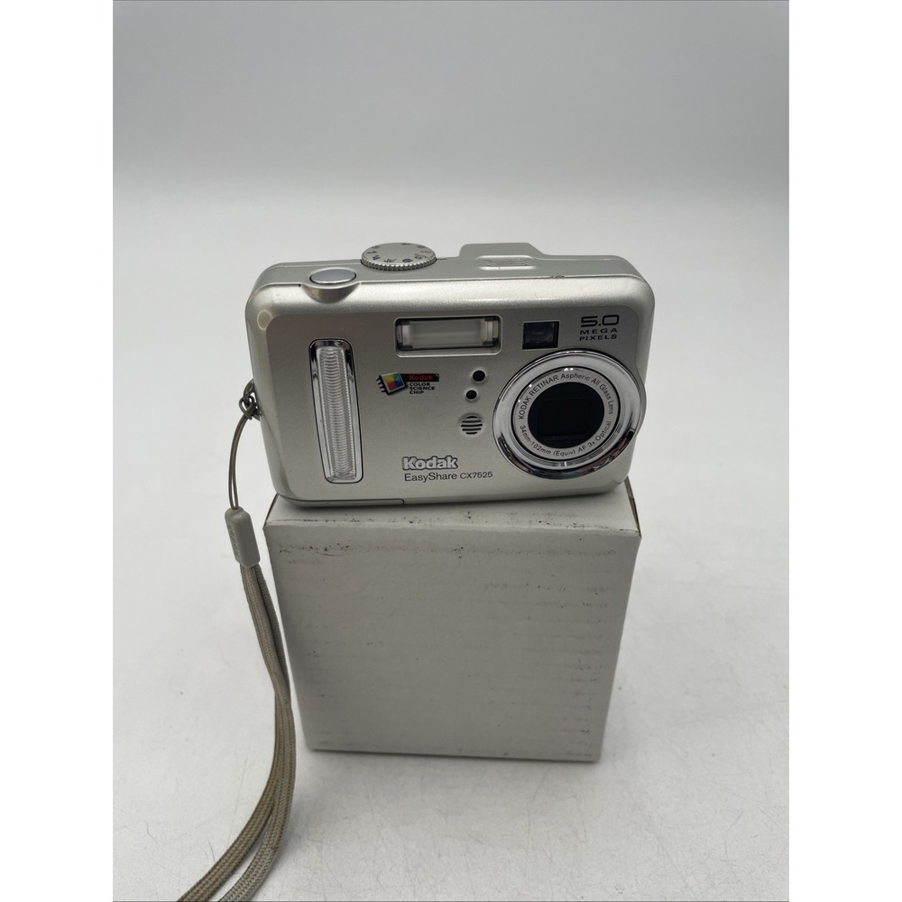 Kodak EasyShare CX7525 Digital Camera 5.0MP 3X Zoom+Battery+Case-TESTED